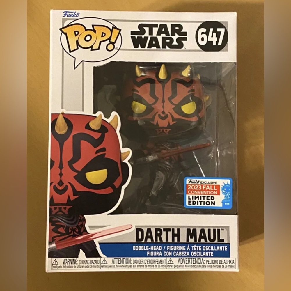 Darth Maul Funko Pop NYCC 2023 UNRELEASED Limited Edition In Hand